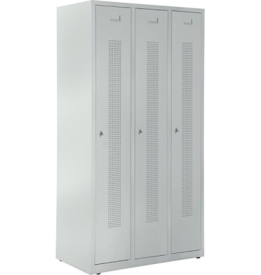 Garderobenspind, Drehriegelschloss, (H x B x T) 1700 x 870 x 500 mm, grau/grau