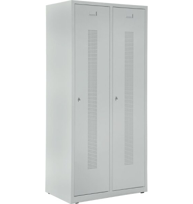 Garderobenspind, Drehriegelschloss, (H x B x T) 1700 x 800 x 500 mm, grau/grau