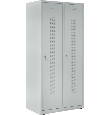 Garderobenspind, Zylinderschloss, (H x B x T) 1700 x 800 x 500 mm, grau/grau