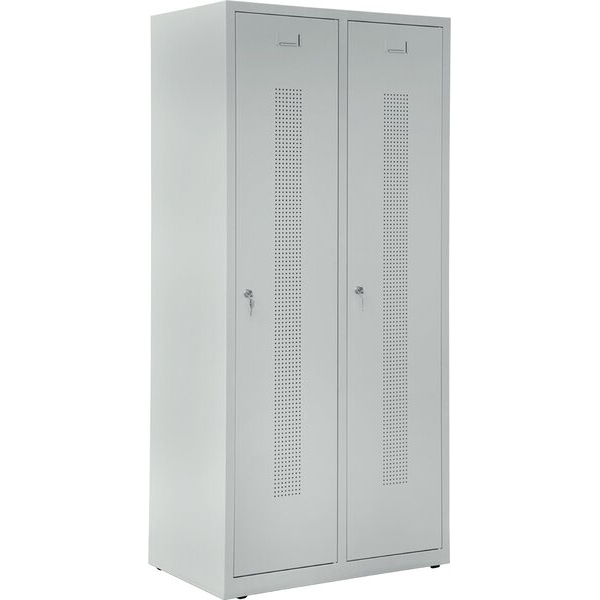 2050000140624 - Garderobenspind Zylinderschloss (H x B x T) 1700 x 800 x 500 mm grau grau 2050000140624 Deskin