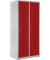 Garderobenspind, Zylinderschloss, (H x B x T) 1700 x 800 x 500 mm, grau/rot