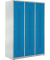 Garderobenspind, Drehriegelschloss, (H x B x T) 1700 x 1185 x 500 mm, grau/blau