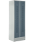 Garderobenspind, Sockel, Drehriegelschloss, (H x B x T) 1800 x 590 x 500 mm, grau/blaugrau