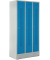 Garderobenspind, Sockel, Zylinderschloss, (H x B x T) 1800 x 870 x 500 mm, grau/blau