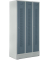 Garderobenspind, Sockel, Zylinderschloss, (H x B x T) 1800 x 870 x 500 mm, grau/blaugrau