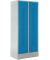 Garderobenspind, Sockel, Drehriegelschloss, (H x B x T) 1800 x 800 x 500 mm, grau/blau