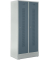 Garderobenspind, Sockel, Drehriegelschloss, (H x B x T) 1800 x 800 x 500 mm, grau/blaugrau