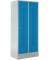 Garderobenspind, Sockel, Zylinderschloss, (H x B x T) 1800 x 800 x 500 mm, grau/blau