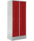 Garderobenspind, Sockel, Zylinderschloss, (H x B x T) 1800 x 800 x 500 mm, grau/rot