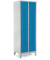 Garderobenspind, Füße, Drehriegelschloss, (H x B x T) 1800 x 590 x 500 mm, grau/blau