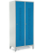 Garderobenspind, Füße, Drehriegelschloss, (H x B x T) 1800 x 800 x 500 mm, grau/blau