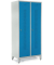Garderobenspind, Füße, Zylinderschloss, (H x B x T) 1800 x 800 x 500 mm, grau/blau