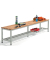 Sitzbank, Stahlgestell, Buchenholzleisten, (H x B x T) 440 x 2000 x 365 mm, grau/buche