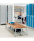 Sitzbank, Stahlgestell, Buchenholzleisten, (H x B x T) 440 x 2000 x 365 mm, grau/buche
