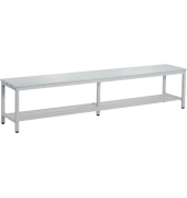 Sitzbank, Stahlgestell, Kunststoffleisten, (H x B x T) 440 x 1000 x 365 mm, grau/grau