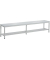Sitzbank, Stahlgestell, Kunststoffleisten, (H x B x T) 440 x 1000 x 365 mm, grau/grau