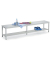 Sitzbank, Stahlgestell, Kunststoffleisten, (H x B x T) 440 x 1000 x 365 mm, grau/grau