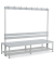 Garderobenbank, Stahlgestell, Kunststoffleisten, (H x B x T) 1850 x 2000 x 760 mm, grau/grau
