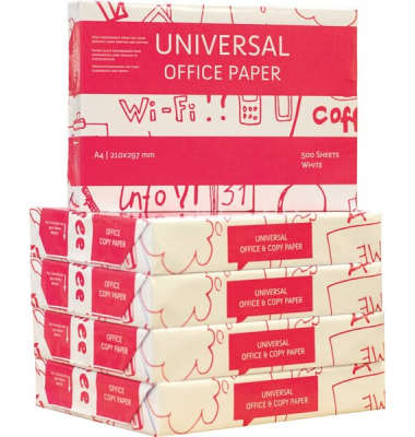 Kopierpapier DIN A4 UNIVERSAL 75 gqm hochweiß, holzfrei, matt, 500 Blatt