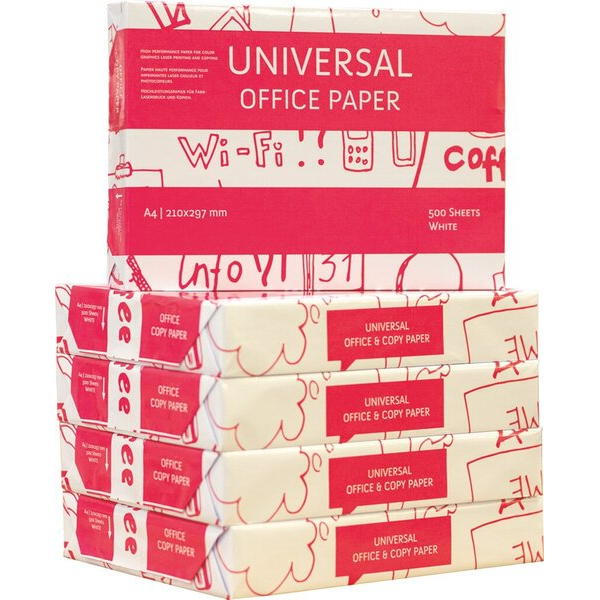 4255704330892 - Kopierpapier DIN A4 UNIVERSAL 75 gqm hochweiß holzfrei matt 500 Blatt 4255704330892 Büroring