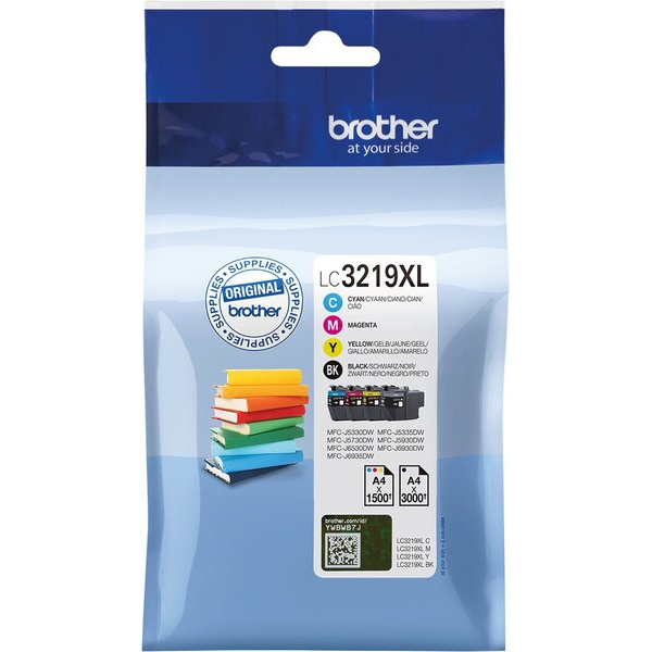 2050000144448 - Value Pack Tintenpatrone LC-3219XL für Drucker 1 x ca 3000 3 x ca 1500 Seiten BK C M Y 2050000144448 Brother 2050000144448 - Value Pack Tintenpatrone LC-3219XL für Drucker 1 x ca 3000 3 x ca 1500 Seiten BK C M Y 2050000144448 Brother