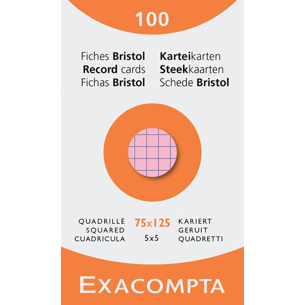 3130630132714 - Karteikarten 75 x 125 mm kariert 205gqm sortiert in 5 Farben 3130630132714 Exacompta 3130630132714 - Karteikarten 75 x 125 mm kariert 205gqm sortiert in 5 Farben 3130630132714 Exacompta