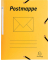 Postmappe 55849B, A4 gelb Polypropylen (PP), mit 3 Einschlagklappen