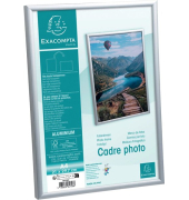 Aluminium-Fotorahmen, DIN A4, kristall, zum Aufhängen oder zur Wandbefestigung, horizontal oder vertikal