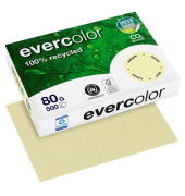 Recyclingpapier evercolor 40005C hellgelb pastell A4 80g