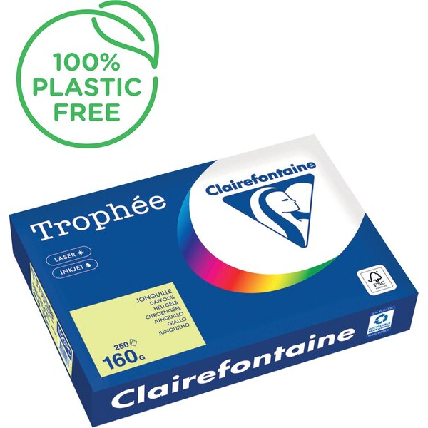 3329680002676 - Kopierpapier Trophee DIN A4 160gqm 250 Blatt hellgelb 3329680002676 Clairefontaine 3329680002676 - Kopierpapier Trophee DIN A4 160gqm 250 Blatt hellgelb 3329680002676 Clairefontaine