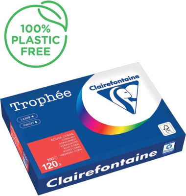Kopierpapier Trophee 1227PC korallenrot A4 120g