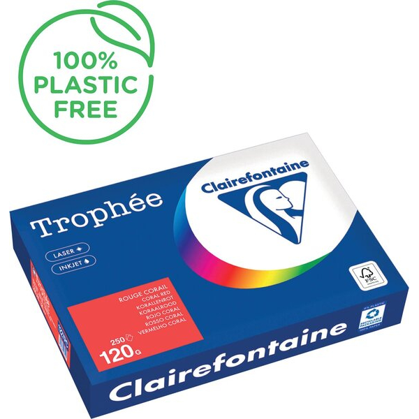 3329680003505 - Kopierpapier Trophee DIN A4 120gqm 250 Blatt korallenrot 3329680003505 Clairefontaine 3329680003505 - Kopierpapier Trophee DIN A4 120gqm 250 Blatt korallenrot 3329680003505 Clairefontaine