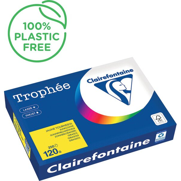 3329680003642 - Kopierpapier Trophee DIN A4 120gqm 250 Blatt sonnengelb 3329680003642 Clairefontaine 3329680003642 - Kopierpapier Trophee DIN A4 120gqm 250 Blatt sonnengelb 3329680003642 Clairefontaine