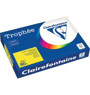 Kopierpapier Trophee 1264C sonnenblumengelb A3 80g