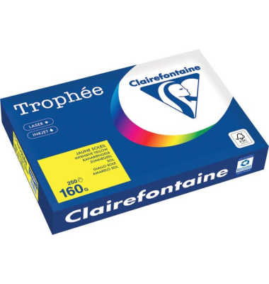 Kopierpapier Trophee 1039PC kanariengelb A3 160g