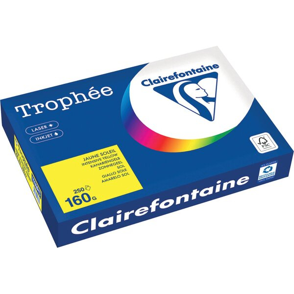 3329680006339 - Kopierpapier Trophee DIN A3 160gqm 250 Blatt kanariengelb 3329680006339 Clairefontaine 3329680006339 - Kopierpapier Trophee DIN A3 160gqm 250 Blatt kanariengelb 3329680006339 Clairefontaine