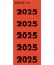 Jahreszahlen 1425-00-25, 2025, rot, 60x25,5mm, selbstklebend