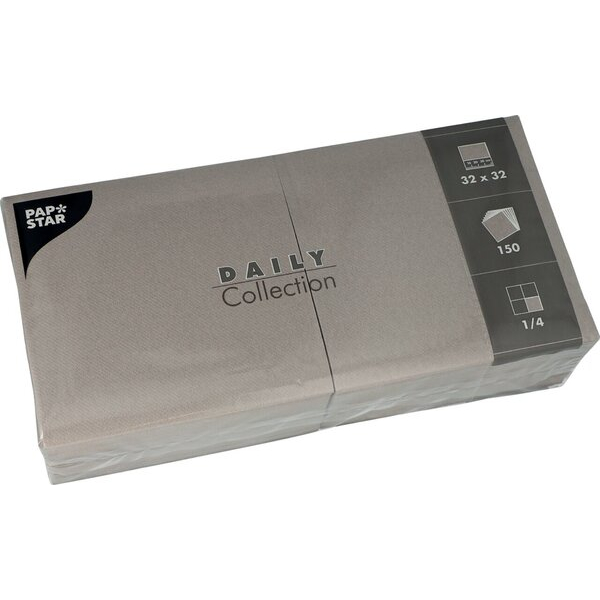 4002911481196 - Servietten DAILY Collection 1 4-Falz Zellstoff FSC-zertifiziert B 320 x H 320 mm grau 150 Stück 4002911481196 - Servietten DAILY Collection 1 4-Falz Zellstoff FSC-zertifiziert B 320 x H 320 mm grau 150 Stück