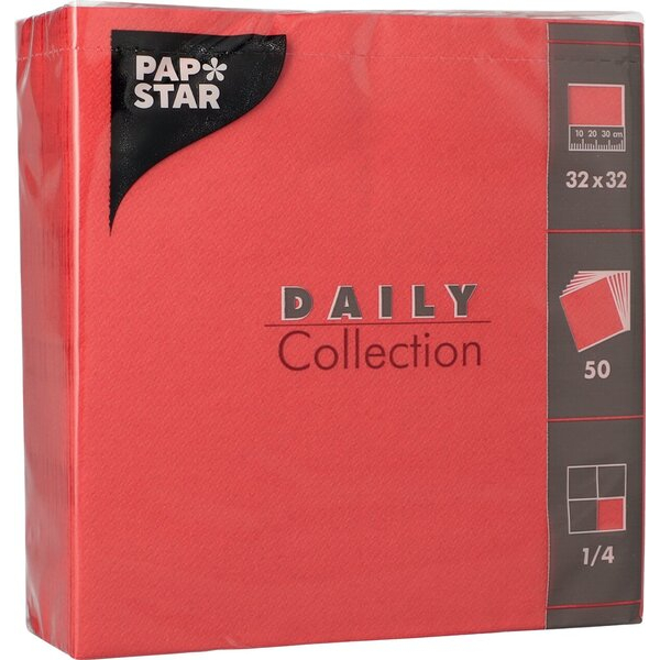 4002911896280 - Servietten 32 x 32 cm unifarben 50 Stück rot 4002911896280 Papstar 4002911896280 - Servietten 32 x 32 cm unifarben 50 Stück rot 4002911896280 Papstar