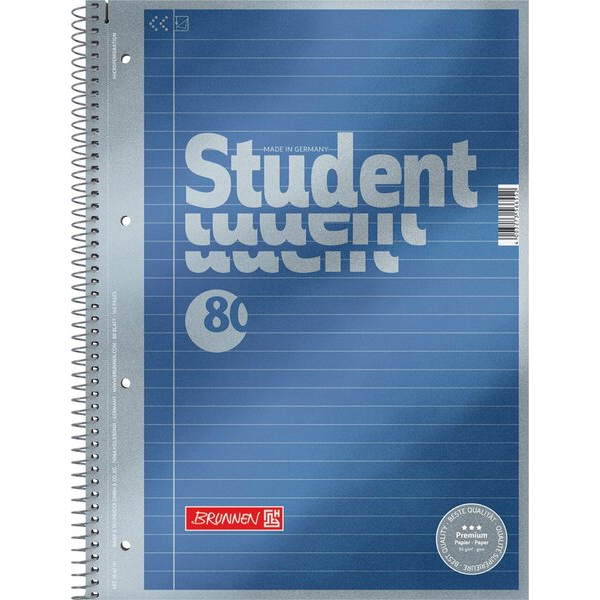 4003273566552 - Collegeblock 1067141 Premium liniert   liniert A4 90g blau 80 Blatt 4003273566552 Baier und Schneider