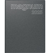 Buchkalender 7027083805, Magnum, grau, 1 Woche / 2 Seiten, 24x18,3cm, 2025