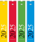 Streifenkalender, 12 x 66 cm, 1 Monat1 Seite, Wire-O-Bindung mit Aufhänger, sortiert