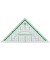 Kunststoff-Geometriedreieck Green Line 723230810 glasklar 22cm