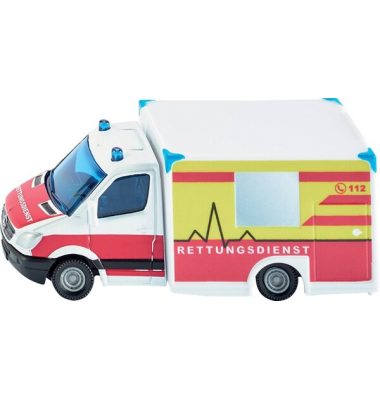 Rettungswagen aus Metall und Kunststoff