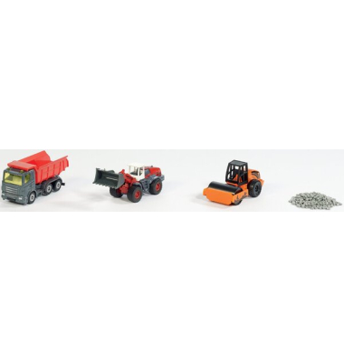 Geschenkset Straßenbau aus Metall und Kunststoff