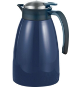 Isolierkanne GLACE, 1,5 Liter, doppelwandig, Einhandbedienung, dunkelblau