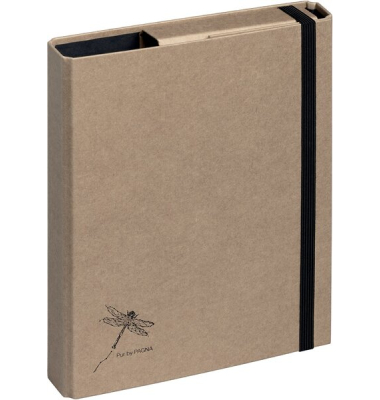 Sammelbox Pur, DIN A5, 40 mm Rücken, recycelbarer Kraftpapiereinband, mit Gummizugverschluss, natur Sammelbox Pur, DIN A5, 40 mm Rücken, recycelbarer Kraftpapiereinband, mit Gummizugverschluss, natur