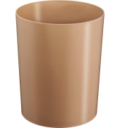 Sicherheitspapierkorb, Kunststoff, schwer entflammbar, TÜV-zertifiziert, 13 Liter, gold