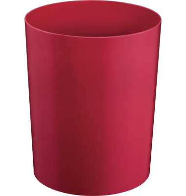 Sicherheitspapierkorb, Kunststoff, schwer entflammbar, TÜV-zertifiziert, 13 Liter, bordeaux