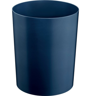 Sicherheitspapierkorb, Kunststoff, schwer entflammbar, TÜV-zertifiziert, 13 Liter, blau